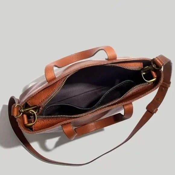 ✅ Madewell Zip-Top Crossbody, English Saddle - Picture 5 of 14